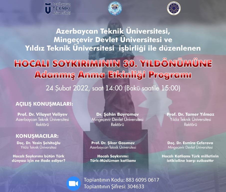 Mingəçevir Dövlət Universiteti, Azərbaycan Texniki Universiteti və Yıldız Teknik Universitetinin birgə təşkilatçılığı ilə Xocalı soyqırımına həsr olunan anım tədbiri keçirilib