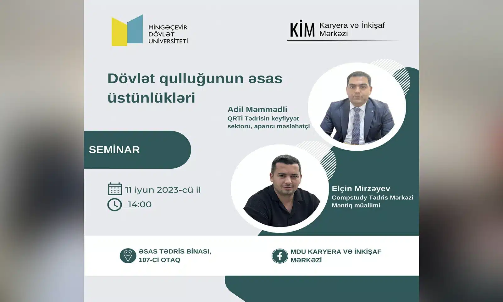 MDU-da seminar: “Dövlət qulluğunun əsas üstünlükləri”