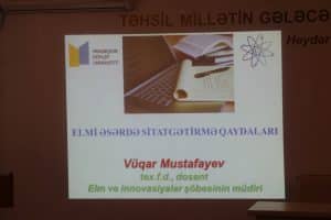 Read more about the article MDU-da elmi-praktik seminar: Elmi əsərdə sisatgətirmə qaydaları