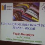 MDU-da “Elmi məqalələrin dərci üçün jurnal seçimi” mövzusunda seminar keçirilib