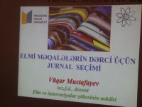 MDU-da “Elmi məqalələrin dərci üçün jurnal seçimi” mövzusunda seminar keçirilib