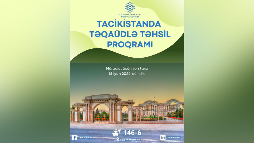 Tacikistanda təqaüdlə təhsil proqramı