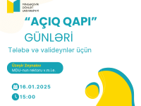 2024/2025-ci tədris ilinin payız semestrinin imtahan sessiyası çərçivəsində Mingəçevir Dövlət Universitetində (MDU) ənənəvi və hibrid formada “Açıq qapı” günü keçiriləcək