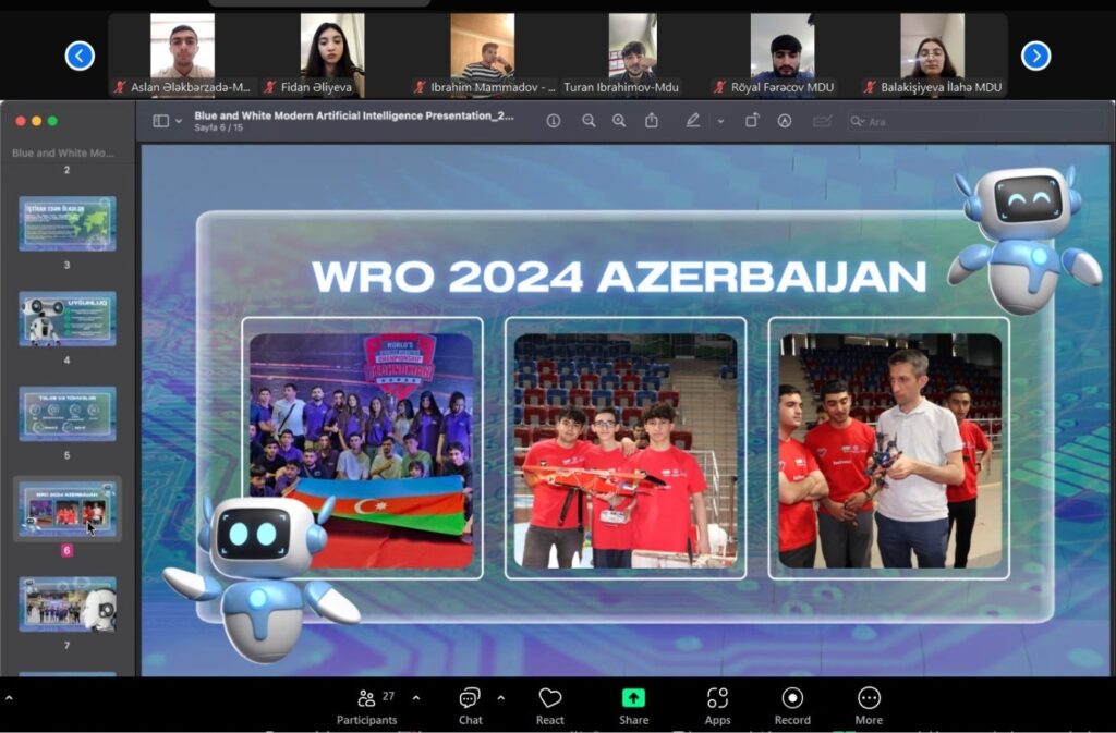 MDU-da Dünya Robot Olimpiadası ilə bağlı infosessiya keçirilib