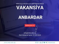 Mingəçevir Dövlət Universiteti Anbardar vəzifəsinə vakansiya elan edir