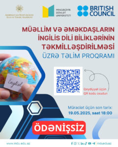 Read more about the article Müəllim və əməkdaşların İngilis dili biliklərinin təkmilləşdirilməsi üzrə təlim proqramı