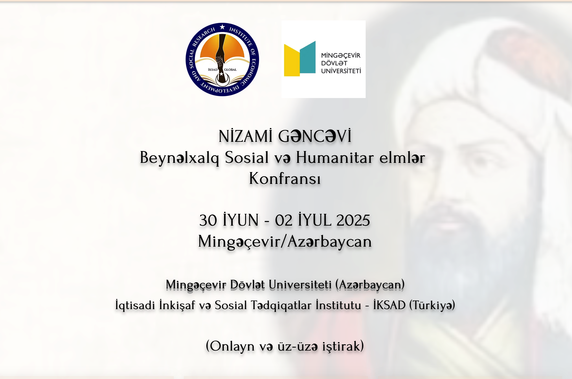 You are currently viewing Dahi Azərbaycan şairi Nizami Gəncəviyə həsr edilmiş Beynəlxalq Sosial və Humanitar elmlər Konfransı