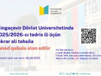 Mingəçevir Dövlət Universitetində 2025/2026-cı tədris ili üçün təkrar ali təhsilə sənəd qəbulu elan edilir
