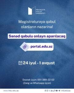 Magistraturaya qəbul olanların nəzərinə!
