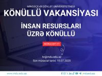 Mingəçevir Dövlət Universitetində İnsan resursları üzrə könüllü axtarılır!