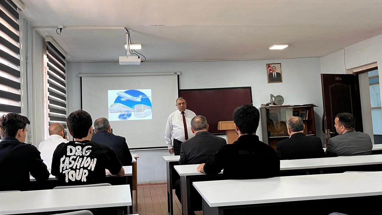 Mingəçevir Dövlət Universitetində nəqliyyatda təhlükəsizlik mövzusunda ustad dərs keçirilib