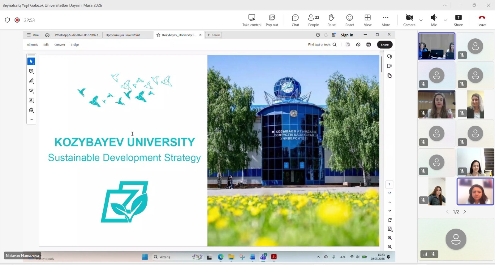 International Round Table “Green Future Universities – 2026” Held at Mingachevir State University